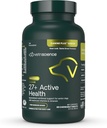 VetriScience Senior 27+ Active Health Chewable Tablets, Canine Plus Daily Multivitamin for Senior Dogs, Balanced Vitamins, Minerals and Antioxidants, Aging and Wellness Support, Veggie, 60 Count