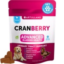 Hond UTI behandeling - Cranberry Supplement & Blaas controle voor honden - Urineweginfectie Incontinentie pil, Blaasstenen - Uti geneeskunde Treats - 70 Zachte kauwen voor nierondersteuning met visolie