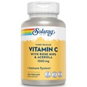 SOLARAY Vitamine C 1000mg - Time Release Vitamine C Capsules w/Rose HIPS en Acerola voor Bioflavonoïde Ondersteuning - Two-Stage, All-Day Immune Ondersteuning - Vegan, 60 dagen garantie, 100 porties, 100 VegCaps