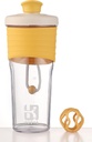 2nd Generation Shaker Bottle for Protein with Mixing Ball - Perfect voor workouts en Outdoor Use, 24-Ounces Whey Protein Shaker met duidelijke meting (Orang)