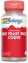 SOLARAY Red Gist Rice Plus CoQ-10 & No-Flush Niacin Vitamine B-3, gezonde hart- en cardiovasculaire ondersteuning, niet-ir uitgestraald en citrinine vrij, 60 dagen geld terug garantie, 60 porties, 60 VegCaps