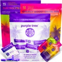 Paarse boom Premium 3x1 Combo: Post-Celebration Wellness Pillen, Biologische Hydration, Next Day Energie Stick Packets 