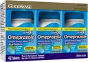 GoodSense Omeprazole Delayed Release Coated Tablets 20 mg, Cool Mint, Treats Frequent Heartburn, Acid Reducer, Heartburn Medicine, 42 Count