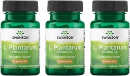 Swanson L. Plantarum - Digestief supplement Promoting Gastro-intestinale balans & Bowel Regularity - Natural Formula to Help Reduce Bloating - (30 Veggie Capsules) 3 Pack
