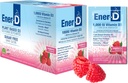 Ener-D Suikervrij Multivitamine Drinkmix - Vitamine D3 Poeder voor Water, Elektrolyten Poeder Geen Suiker, Hydratatie Boost Packets, Zero Sugar, Vitamine D3 Supplement Liquid Mix - Framboos, 24 Tellen