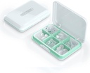 Dagelijkse pil Organisator, pil Box voor portemonnee - Dtouayz Travel Pill Case, Vitamine Supplement en Medicatie Dispenser Waterdichte 6 Compartiment Medicine houder, Weekly Large Pill Container