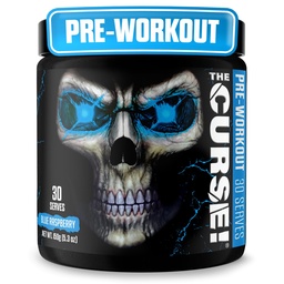 JNX SPORTS The Curse! Voorbehandeling Powder for Men & Women, Cafeïne, Beta-Alanine, Creatine, L-Citrulline, 30 Servings, Blue Raspberry Flavor Boost Energy, Strength & Focus