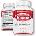 Acne pillen- Vitamine supplementen voor acne behandeling- Natuurlijke heldere huid van Hormonale Cystische Pumples- olieachtige huid vitamines pil voor vrouwen, tiener, mannen, & volwassenen 60 tabletten