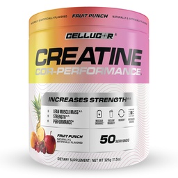Cellucor Creatine Poeder, Fruit Punch smaak - Verhoogt de sterkte, Lean Muscle Mass & Endurance, Micronized Creatine voor snelle absorptie, 5g Creatine per Serving, 50 porties
