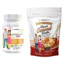 BariatricPal 30-Dag Bariatric Vitamine Bundle (Multivitamine ONE 1 per dag! met 45mg ijzer kauwbaar - Oranje Citrus en Calcium citraat Zachte Kauwt 500mg met Probiotica - Franse Caramel Vanille)