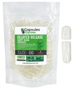 XPRS Nutra Vertraagde Release Maat 00 Lege Capsules - 100 Telt Heldere Lege Vegan Capsules - Vulbare Vegetarische Pillen - DIY Plantaardige Capsule Vulling - Veggie Gel Caps voor Do-It-Yourself Supplementen