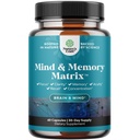 Natuurlijke geest en geheugensupplement voor verhoogde geestelijke prestaties en helderheid ondersteunt Hersenfunctie gemaakt met Pure Green Tea Extract DMAE Bitrate en Vitaminen 60 Capsules by Natures Craft
