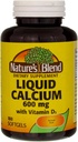 Liquid Calcium 600mg with D-3 (100 Softgels) 3 BOTTLES Total of 300 Softgels