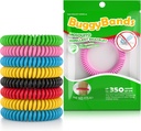 12 Pack Mosquito afstotende armbanden, individueel verpakt, DEET gratis, natuurlijke en waterdichte band