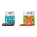 OLLY Tot ziens Stress en Hallo Happy Gummy Starter Pack Bundle, Houd kalm, Mood Ondersteuning, 42 en 60 Tellen