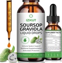 Soursop Bitters Liquid Organic: Soursop Leaf & Fruit Botanical Extract - Soursop Liquid Drops for Cell Support & Regeneration - Immune Support, Relaxation, Liver Health, and Sleep Aid for Men & Women