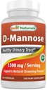 Best Naturals D-Mannose Capsules - Urinary Tract Cleanse Supplement 1500mg/Serving - 120 Count