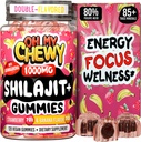 Pure Himalaya Shilajit Gummies - High Potency Gold Grade Resin - Energy Boost and Immune Support for Men and Women with Ashwagandha and Shatavari - 120 Gummy - Aardbei & Banana