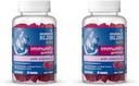 Mama's Bliss Kids Vlierbes Gummies, ondersteunt immuniteit met zwarte vlierbes, zink & vitamine C, glutenvrij & veganist, leeftijd 2 jaar + (60 telling) (pakket van 2)