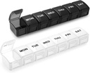 Kleine pil Organisator 2 keer per dag, 2 Pack 7 Dag pil Box 1 Tijd per dag, Reizen Vriendelijke dag Nacht Vitamine Organisator, Weekly AM PM Pill Case Container