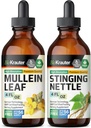 BIO KRAUTER Mullein Tinctuur 4 Fl. Oz. & Stingnetel Tinctuur 4 Fl. Oz.