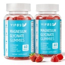 Magnesium Glycinate Gummies voor volwassenen & kinderen 4+, 2 Pack Sugar Free Magnesium Bisglycinate Supplement 400/200mg met L Theanine, kamille, citroenbalsem voor avondondersteuning & bedtijd Routine 120 Gummies
