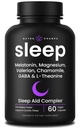 NutraChamps 10-in-1 natuurlijke slaapmiddelen voor volwassenen - Melatonine, citroenbalsem 1000mg, kamille 400mg, Valeriaan wortel 600mg, L Theanine, L Tryptofaan, GABA, Magnesium slaaphulp