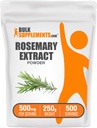 BulkSupplements.com Rosemary Extract Poeder, uit Rosemary Herb - Kruidensupplement, Glutenvrij, 500mg per portie, 250g (8.8 oz) (verpakking van 1)