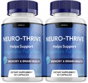 (2 Pack) Neuro Thrive Brain Supplement, Neuro Thrive for Memory Formula, Neuro-Thrive PQQ Reduce The Negative Effects of Brain Fog Neuro-Thrive Cognitive Function NeuroThrive Reviews (120 Capsules)