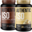 Ge Jacked Factory Authentic ISO Grass Fed Wei Protein Isolaat Poeder - Low Carb, Non-GMO Muscle Building Protein w/No Fillers (Chocolaat, 30sv) & (Vanilla, 30sv)