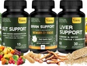 Liver Renew Cleanse Detox, Repair & Support, Gut and Colon Support - Advanced Gut Cleanse Detox, Brain Nootropic Brain Supplement for Men & Women, All in one supplement.