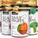 Super Fruit Super Greens en Sea Moss Gummies Bundle - Fruit Blend, Greens Blend, Irish Sea Moss, Bladderwrack - Detox, Nutrient Balance, Immunity Support, Thyriod Health - voor mannen en vrouwen