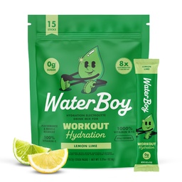 Waterboy workout hydratatie 2,960 mg suikervrije elektrolytpoederverpakkingen 