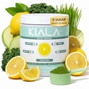 Kiala Nutrition Super Greens, Organic Greens Powder with Spirulina & Chlorella for Digestie, Gut Health, Immunity, Energy, Gluten Free, Vegan, Sugar Free, Spectra Blend, Lemon Drop, 30 Servers
