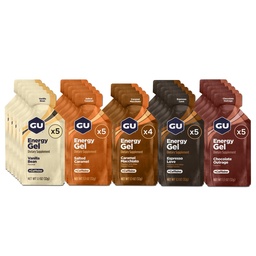 GU Energy Original Sports Nutrition Energy Gel, Vegan, Glutenvrij, Kosher en Dairy-Free On-the-Go Energie voor elke training, 24-Count, Assorted Indulgent Smaken