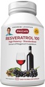 ANDREW LESSMAN Resveratrol-100mg - 30 Capsules - Red Wine's Beneficial, Naturally Occurring Anti-oxidant, Without Alcohol. Additive Free