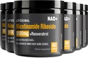 NAD Supplement - NAD+ with Nicotinamide Riboside (NR) and Resveratrol Quercetin 900mg Pure Organic NAD Plus for Cellular Repair Healthy Aging Brain Function, 80 Capsules (Pack of 6)