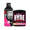 PROSUPPS L-Carnitine 3000 Stimulant Free Liquid Shots (31 Servings, Dragon Fruit) en Mr. Hyde Signature Series Pre-workout Energy Powdered Drink (30 Servings, Watermeloen) Bundel