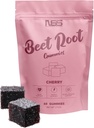 Beetwortel Gummies met kersensmaak, bietenkauwtabletten met toegevoegde druivenzaadextract - natuurlijke kleur en smaak - rode bietenkauwers voor training, gezondheid en welzijn - 60 bieten Gummies