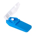 EZY DOSE pil Cutter en splitter, Safely snijdt grote, kleine en kleine pillen, vitamines, tabletten in de helft, Nauwkeurige gemakkelijk snijden, Roestvrij stalen blad, Reizen Sized, Gemakkelijk te gebruiken, Kleur mei Vary, BPA vrij