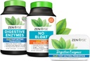 Zenwise Health Bliss Bundle Digestive Enzymes + No Bloat + Free Travel Tin - pre and Post Meal Digestive Routine with enzymes and probiotics for Digestion