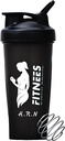 H.R.N 20 Ounce Protein Shaker Bottle For Women, Protein Shaker Bottle, Shaker Bottle Perfect voor pre en post workout, Shaker Cup For Protein Drink, Cocktail Shaker Cup [BLACK].