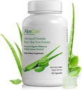 AloëCure Biologische Aloë Vera Capsules, 130.000mg Binnen Aloe Leaf Equivelant per Serving, Support Gut Health & Digestieve Comfort, Maagzuur Buffer, Natuurlijke Immune Supplement, Aloin Free, 60 Capsules