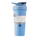 BlenderBattle Sport Sleek Geïsoleerde Roestvrij stalen Shaker Fles met Draad Whisk, 25-Ounce, Dusty Blue 