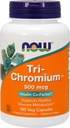 NOW Foods - Tri-Chromium 500 mcg. - 180 Vegetarische Capsules