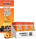 LPS Liquid Collageen & Whey Protein Supplement - Non-GMO Drink, Sugar-Free - bevordert gezonde huid en haar voor mannen en vrouwen, Peach Mango, Single Serve (25 Packets)