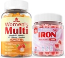 Vegan Iron Gummies + Womens Multivitamine Gummies
