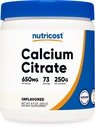 Nutricost Calciumcitraatpoeder (250 Gram) Ongearomatiseerd