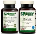 Standard Process Metabolism and Digestive Health Bundle - Chromium Complex & Diaplex Dietary Supplements - Supports Carbohydrate Digestion & Pancreas Function - Chromium Supplements with Vitamin A