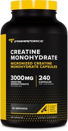 Primaforce Creatine Monohydraat Capsules - 240 Capsules, 3.000 mg per portie, Glutenvrij en Non-GMO